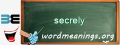 WordMeaning blackboard for secrely